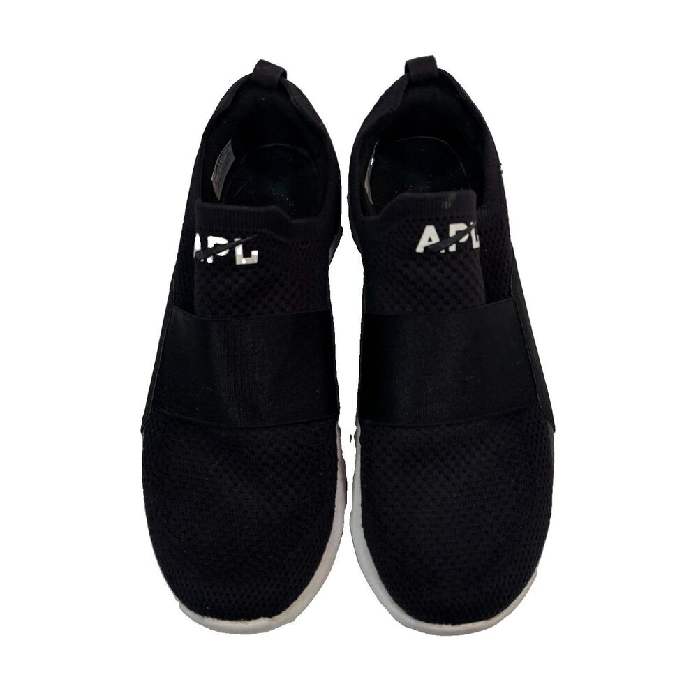 APL Sneakers Womens Size 8 TechLoom Bliss Black Slide On No Laces - Picture 2 of 5